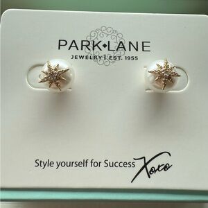 Park Lane Dazzle Drop Pearl Stud Earrings